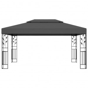 Gazebo com telhado duplo 3x4 m antracite H