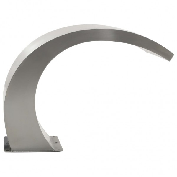 Fuente cascada de piscina con LEDs acero inoxidable 30x60x45 cm M 4