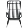 Silla de jardín de ratán sintético negro 2