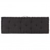 Cojín para palés algodón negro 120x40x7 cm 5
