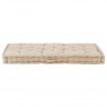 Cojín para palés algodón beige 120x80x10 cm 3