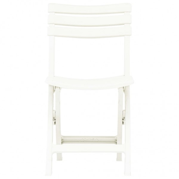 Sillas de jardín plegables 2 unidades plástico blanco M 3