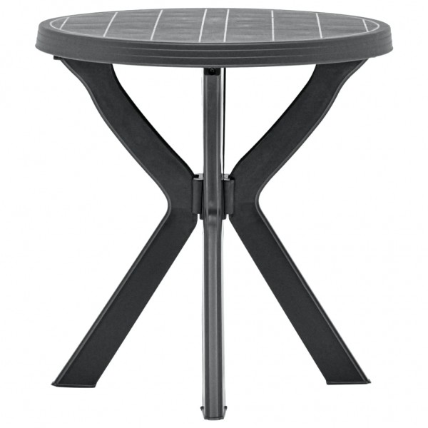 Mesa bistro gris antracita plástico Ø70 cm D