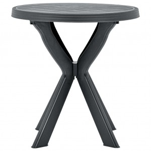 Mesa bistro gris antracita plástico Ø70 cm H
