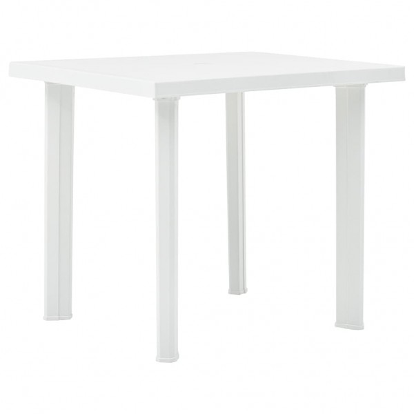 Mesa de jardín de plástico blanco 80x75x72 cm D