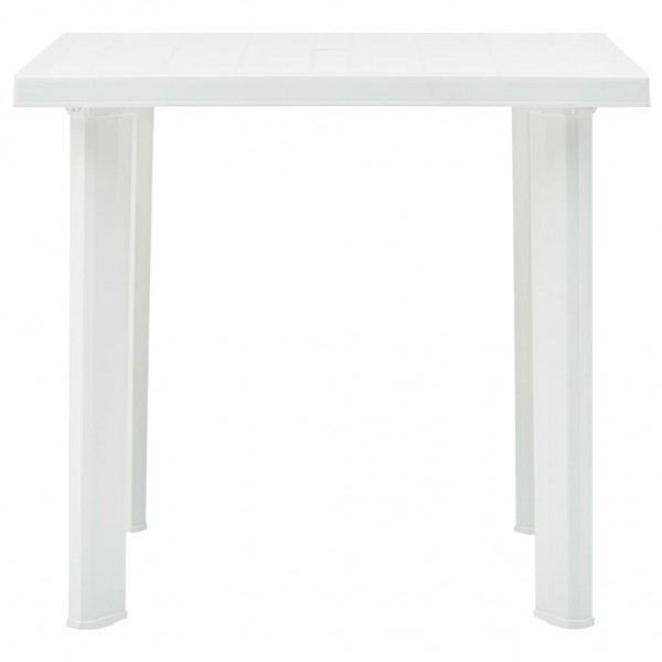 Mesa de jardim 80x75x72 cm plástico branco M 3