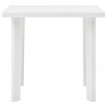 Mesa de jardim 80x75x72 cm plástico branco 3