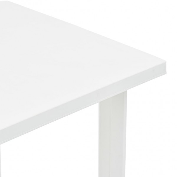 Mesa de jardín de plástico blanco 80x75x72 cm M 4