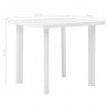 Mesa de jardim 80x75x72 cm plástico branco 5