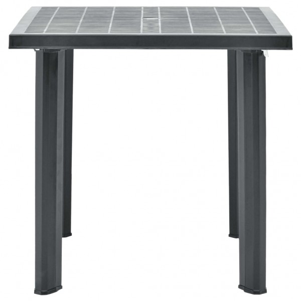 Mesa de jardín de plástico gris antracita 80x75x72 cm M 3