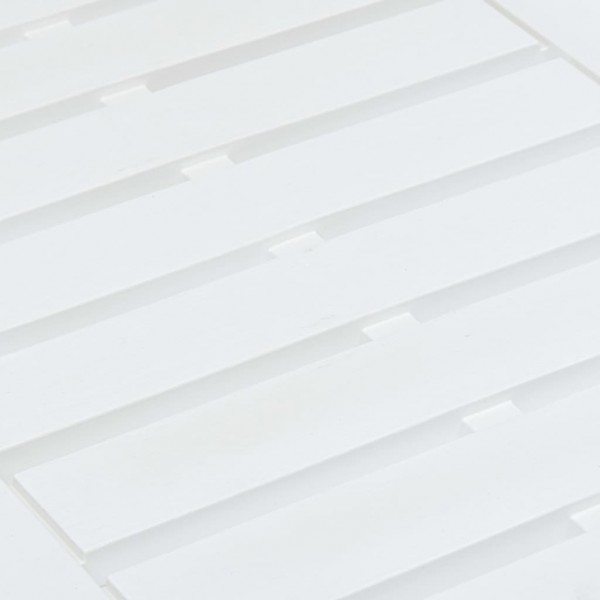 Mesa de jardim 78x55x38 cm plástico branco M 2