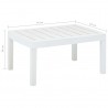 Mesa de jardim 78x55x38 cm plástico branco 5