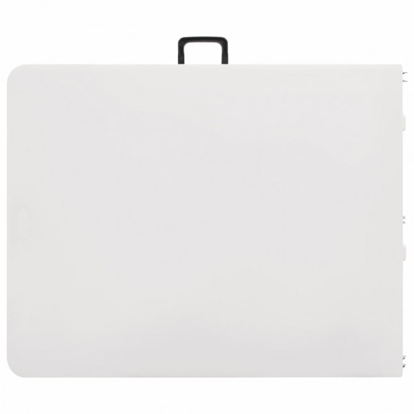 Mesa de jardim dobrável 180x72x72 cm PEAD branco M 5