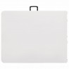 Mesa de jardim dobrável 180x72x72 cm PEAD branco 5