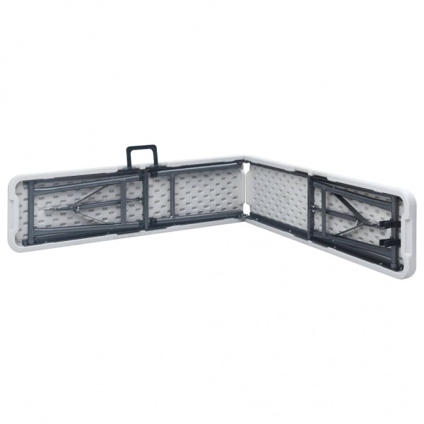 Bancos de jardín plegables 2 unidades 180 cm HDE blanco M 4