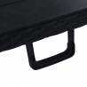 Mesa de jardín plegable imitación ratán HDPE negro 180x75x72 cm 4