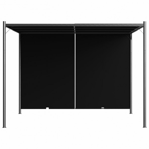 Pérgola de jardim com teto retrátil 3x3 m antracite M 3