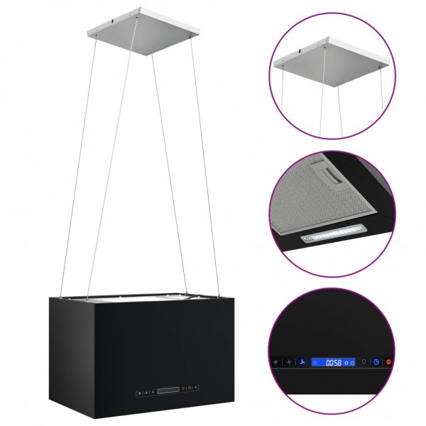 Campana extractora colgante táctil LCD acero recubierto 55 cm M 4