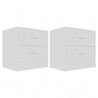Mesitas de noche 2 uds madera contrachapada blanco 40x30x40 cm 2
