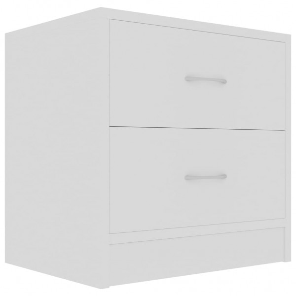 Mesitas de noche 2 uds madera contrachapada blanco 40x30x40 cm M 3