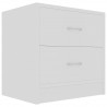 Mesas de cabeceira 2 pcs 40x30x40cm derivados de madeira branco 3