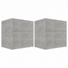 Mesas de cabeceira 2 pcs derivados de madeira cinzento cimento 2