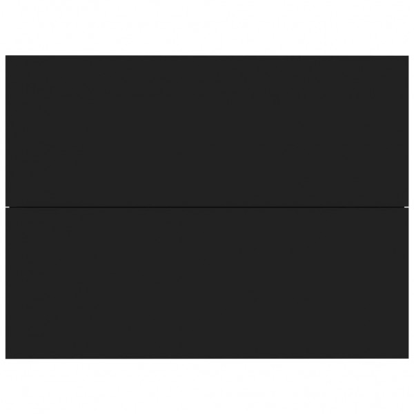 Mesita de noche madera contrachapada negro 40x30x30 cm M 4