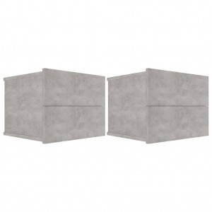 Mesas de cabeceira 2 pcs 40x30x30 cm derivados madeira cinzento H