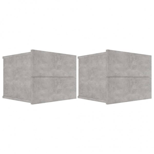 Mesas de cabeceira 2 pcs 40x30x30 cm derivados madeira cinzento M 2