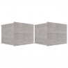 Mesas de cabeceira 2 pcs 40x30x30 cm derivados madeira cinzento 2