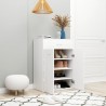 Mueble zapatero de madera contrachapada blanco 60x35x84 cm 3
