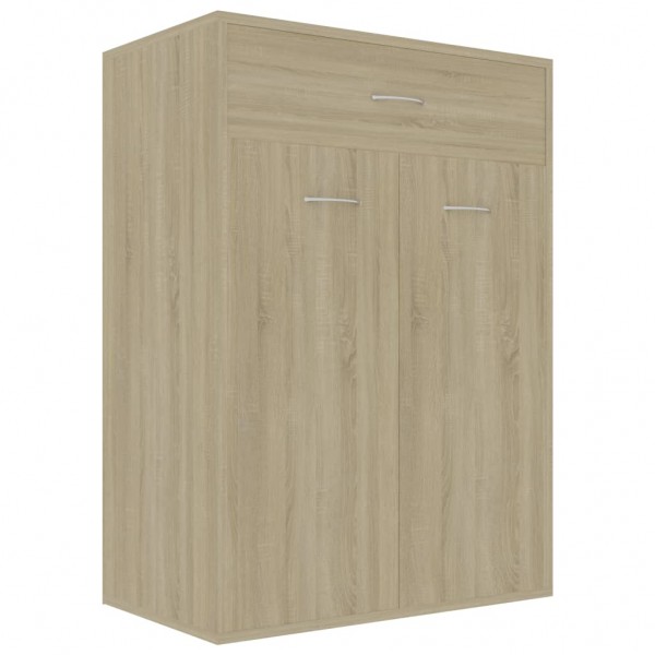 Mueble zapatero de madera contrachapada color roble 60x35x84cm M 2