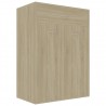 Mueble zapatero de madera contrachapada color roble 60x35x84cm 2