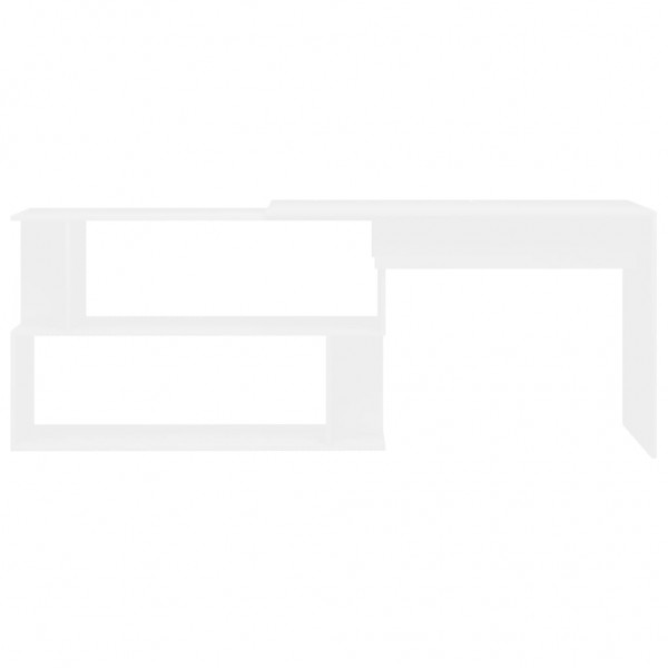 Escritorio de esquina madera contrachapada blanco 200x50x76 cm M 5