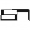 Escritorio de esquina madera contrachapada negro 200x50x76 cm 5