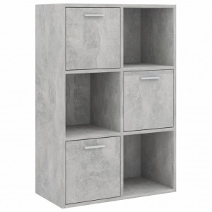 Armario almacenamiento madera contrachapada gris 60x29.5x90 cm H
