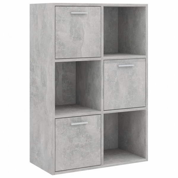 Armario almacenamiento madera contrachapada gris 60x29.5x90 cm M 2