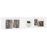 Estante de pared para CD madera contrachapada blanco 75x18x18cm 2