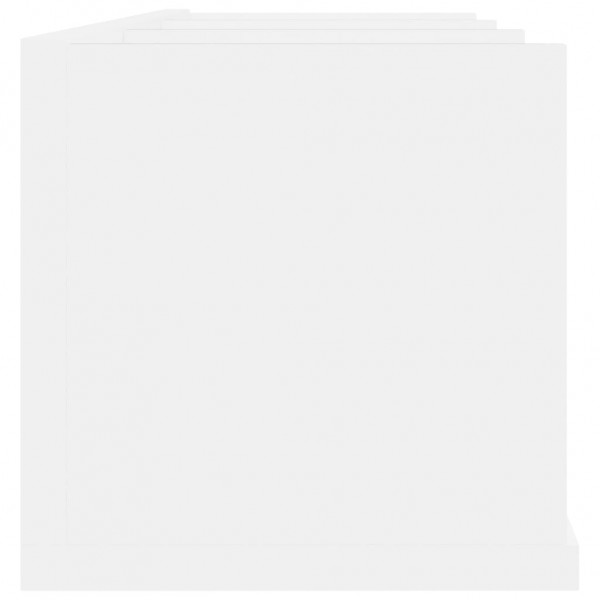 Prateleira de parede para CD derivados de madeira branco M 4
