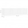 Estante de pared para CD madera contrachapada blanco 75x18x18cm 5