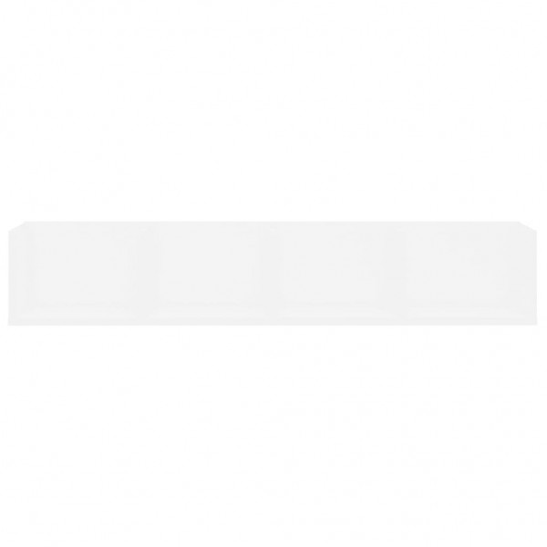 Estante de pared para CD contrachapada blanco 100x18x18 cm M 3