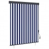 Estore de rolo para exterior 140x250 cm azul e branco 1