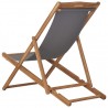 Silla de playa plegable de madera maciza de teca gris 4