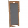 Silla de playa plegable de madera maciza de teca gris 5
