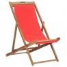 Silla de playa plegable de madera maciza de teca roja 1