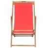 Silla de playa plegable de madera maciza de teca roja 2