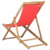 Silla de playa plegable de madera maciza de teca roja 4