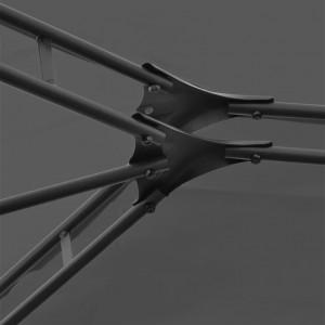 Carpa de jardín con cortinas gris antracita 4x3 m H