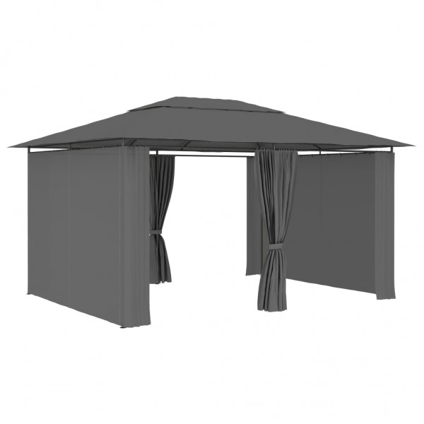 Tenda de jardim com cortinas 4x3 m antracite M 3