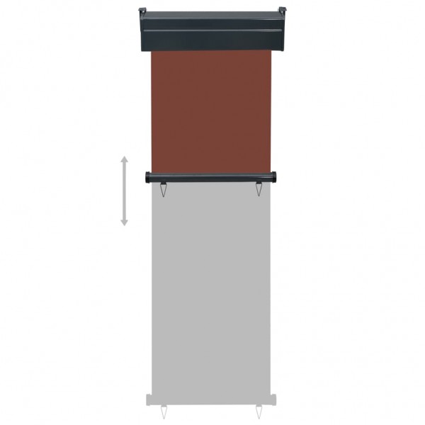Toldo lateral para varanda 60x250 cm castanho M 5
